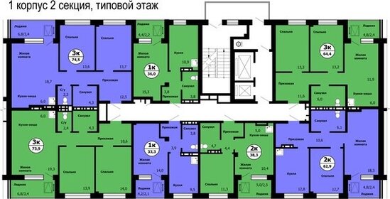 Квартира 36,3 м², 1-комнатная - изображение 1