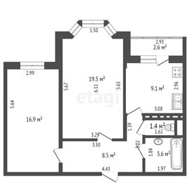 Квартира 59 м², 2-комнатная - изображение 2