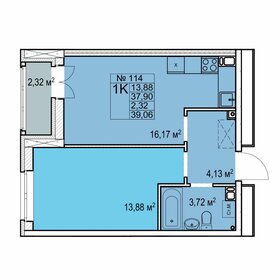 Квартира 39,1 м², 1-комнатная - изображение 1