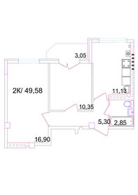 49,6 м², 2-комнатная квартира 3 709 332 ₽ - изображение 10