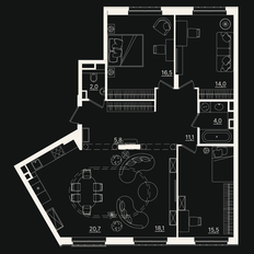 Квартира 107,6 м², 4-комнатная - изображение 2