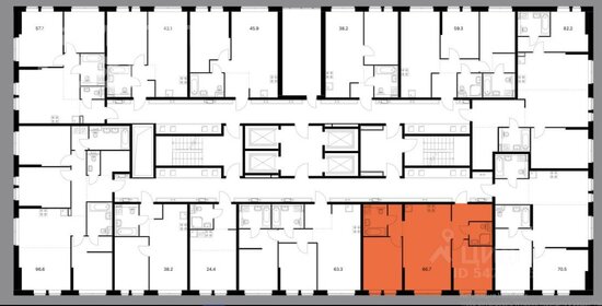 Квартира 66,7 м², 3-комнатная - изображение 2