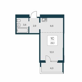 Квартира 29,1 м², студия - изображение 1