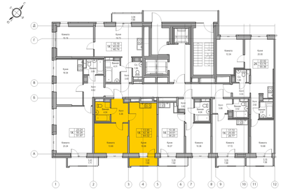 Квартира 42,4 м², 1-комнатная - изображение 2