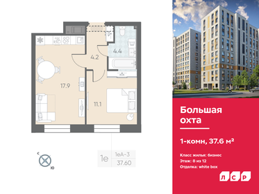 38,1 м², 1-комнатная квартира 10 401 300 ₽ - изображение 80