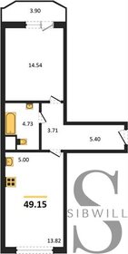 Квартира 49,2 м², 1-комнатная - изображение 1