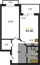 51 м², 1-комнатная квартира 6 926 823 ₽ - изображение 21