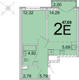 46,5 м², 1-комнатная квартира 7 163 907 ₽ - изображение 9