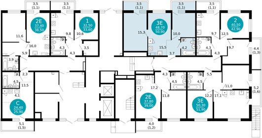 48 м², 2-комнатная квартира 17 000 000 ₽ - изображение 113