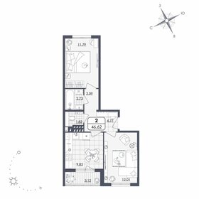 42 м², 2-комнатная квартира 4 100 000 ₽ - изображение 78