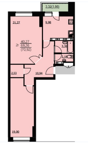 70,9 м², 2-комнатная квартира 5 389 920 ₽ - изображение 24