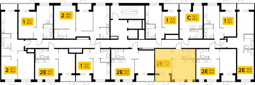 34,5 м², 2-комнатная квартира 6 100 000 ₽ - изображение 93