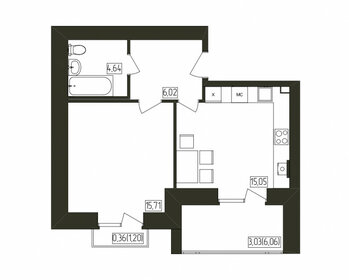 21,7 м², квартира-студия 2 000 000 ₽ - изображение 62