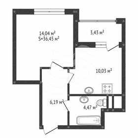 Квартира 34,7 м², 1-комнатная - изображение 2