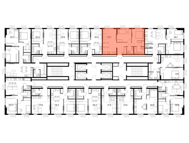 69,7 м², 2-комнатная квартира 13 300 000 ₽ - изображение 12