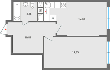 50,6 м², 2-комнатная квартира 5 070 000 ₽ - изображение 25