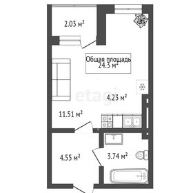 Квартира 24,3 м², 1-комнатная - изображение 2