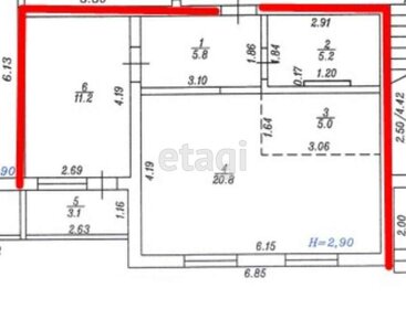 Квартира 51 м², 3-комнатная - изображение 1