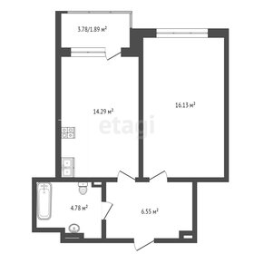 Квартира 45,5 м², 1-комнатная - изображение 1