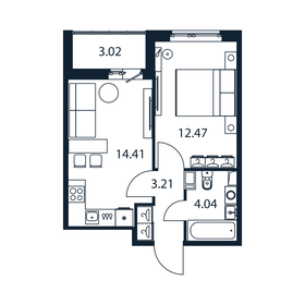 34 м², 1-комнатная квартира 5 770 800 ₽ - изображение 79