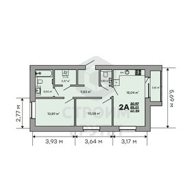 57,3 м², 2-комнатная квартира 5 561 625 ₽ - изображение 67