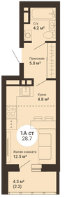 18 м², квартира-студия 3 600 000 ₽ - изображение 67