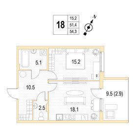 28,6 м², квартира-студия 5 850 000 ₽ - изображение 82