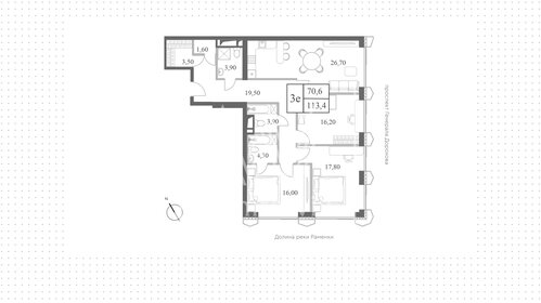 Квартира 113 м², 4-комнатная - изображение 1