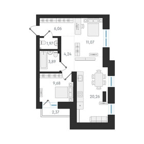 61 м², 2-комнатная квартира 10 350 000 ₽ - изображение 8