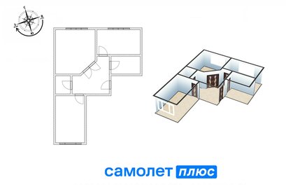 Квартира 52,6 м², студия - изображение 1