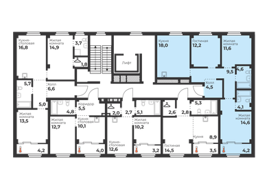 75,1 м², 3-комнатная квартира 8 490 000 ₽ - изображение 16