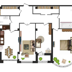 Квартира 143,7 м², 3-комнатная - изображение 2