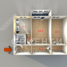 Квартира 43,3 м², 2-комнатная - изображение 5