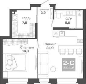 60,9 м², 2-комнатная квартира 12 737 080 ₽ - изображение 17