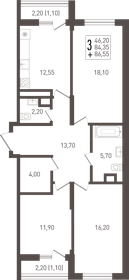 81,2 м², 3-комнатная квартира 8 500 000 ₽ - изображение 55