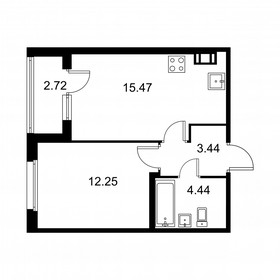 Квартира 37 м², 1-комнатная - изображение 1