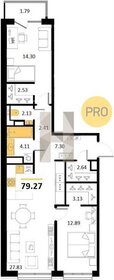 Квартира 79,3 м², 2-комнатная - изображение 1