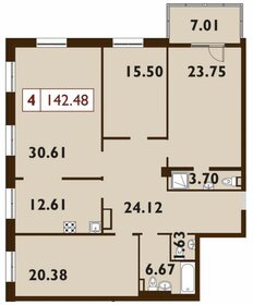 Квартира 142 м², 4-комнатная - изображение 1