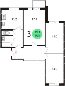 Квартира 76 м², 3-комнатная - изображение 1