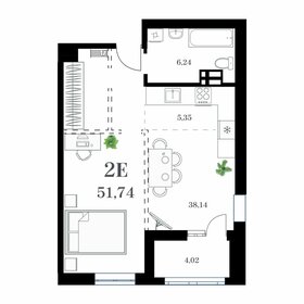 54,3 м², 1-комнатная квартира 13 585 000 ₽ - изображение 17