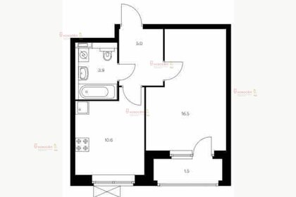 Квартира 37 м², 1-комнатная - изображение 1