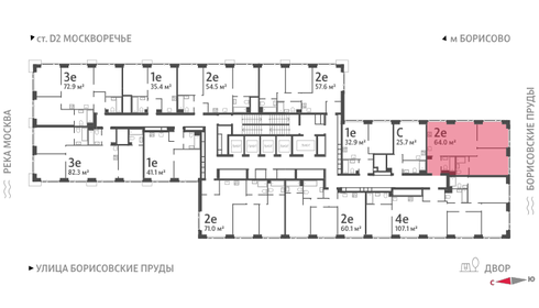 62,6 м², 2-комнатная квартира 25 615 106 ₽ - изображение 29