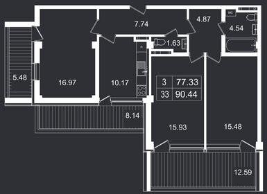 83,7 м², 3-комнатные апартаменты 41 500 000 ₽ - изображение 42