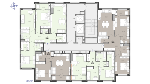 97,5 м², 3-комнатная квартира 10 512 200 ₽ - изображение 21