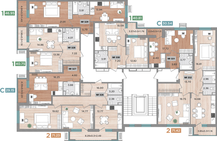 71,4 м², 2-комнатная квартира 7 142 000 ₽ - изображение 10