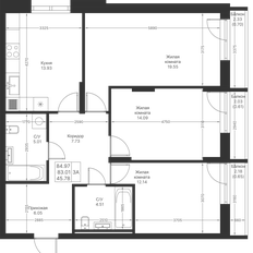 Квартира 85 м², 3-комнатная - изображение 2