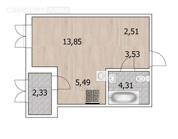 34,7 м², квартира-студия 5 800 000 ₽ - изображение 69