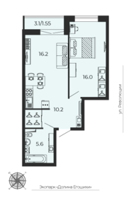 42,8 м², 2-комнатные апартаменты 7 800 000 ₽ - изображение 20