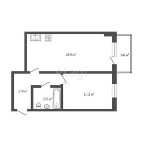 Квартира 41,2 м², 1-комнатная - изображение 1