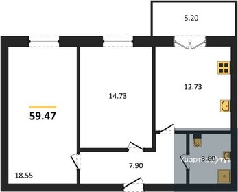 56,2 м², 2-комнатная квартира 4 499 200 ₽ - изображение 10